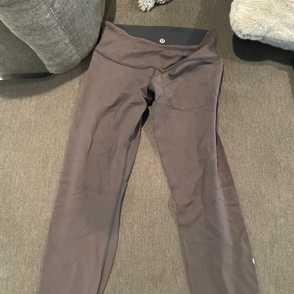 Lulu Lemon brown/black reversible leggings